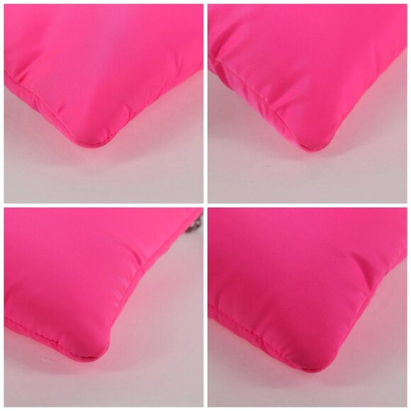 PRADA Chain Shoulder Bag Nylon Pink Silver Auth 134961M - Picture 14 of 16